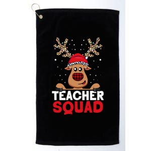 Funny Deer Teacher Christmas Reindeer Xmas Tree Magic Lover Cute Gift Platinum Collection Golf Towel