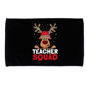 Funny Deer Teacher Christmas Reindeer Xmas Tree Magic Lover Cute Gift Microfiber Hand Towel