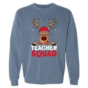 Funny Deer Teacher Christmas Reindeer Xmas Tree Magic Lover Cute Gift Garment-Dyed Sweatshirt