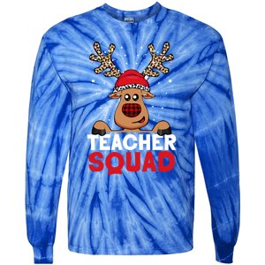 Funny Deer Teacher Christmas Reindeer Xmas Tree Magic Lover Cute Gift Tie-Dye Long Sleeve Shirt