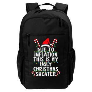 Funny Due to Inflation Ugly Christmas Sweaters  Daily Commute Backpack