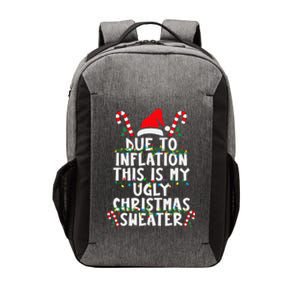 Funny Due to Inflation Ugly Christmas Sweaters  Vector Backpack