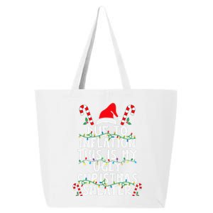 Funny Due to Inflation Ugly Christmas Sweaters  25L Jumbo Tote