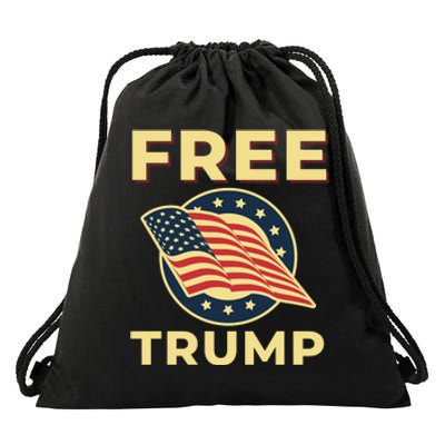 Free Donald Trump MAGA Conservative Drawstring Bag