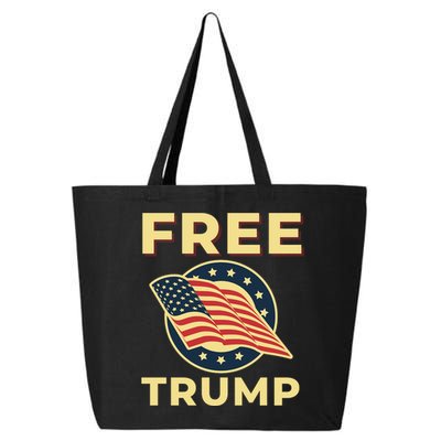 Free Donald Trump MAGA Conservative 25L Jumbo Tote