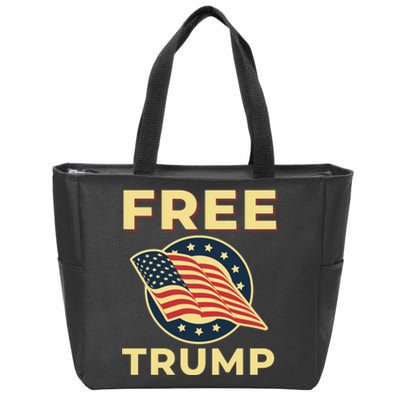 Free Donald Trump MAGA Conservative Zip Tote Bag