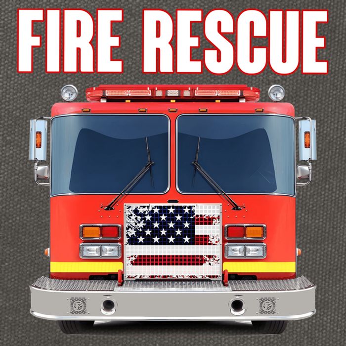Firefighter Department Truck Fireman American Fire Rescue Cotton Canvas Backpack