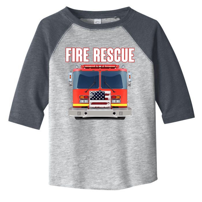 Firefighter Department Truck Fireman American Fire Rescue Toddler Fine Jersey T-Shirt