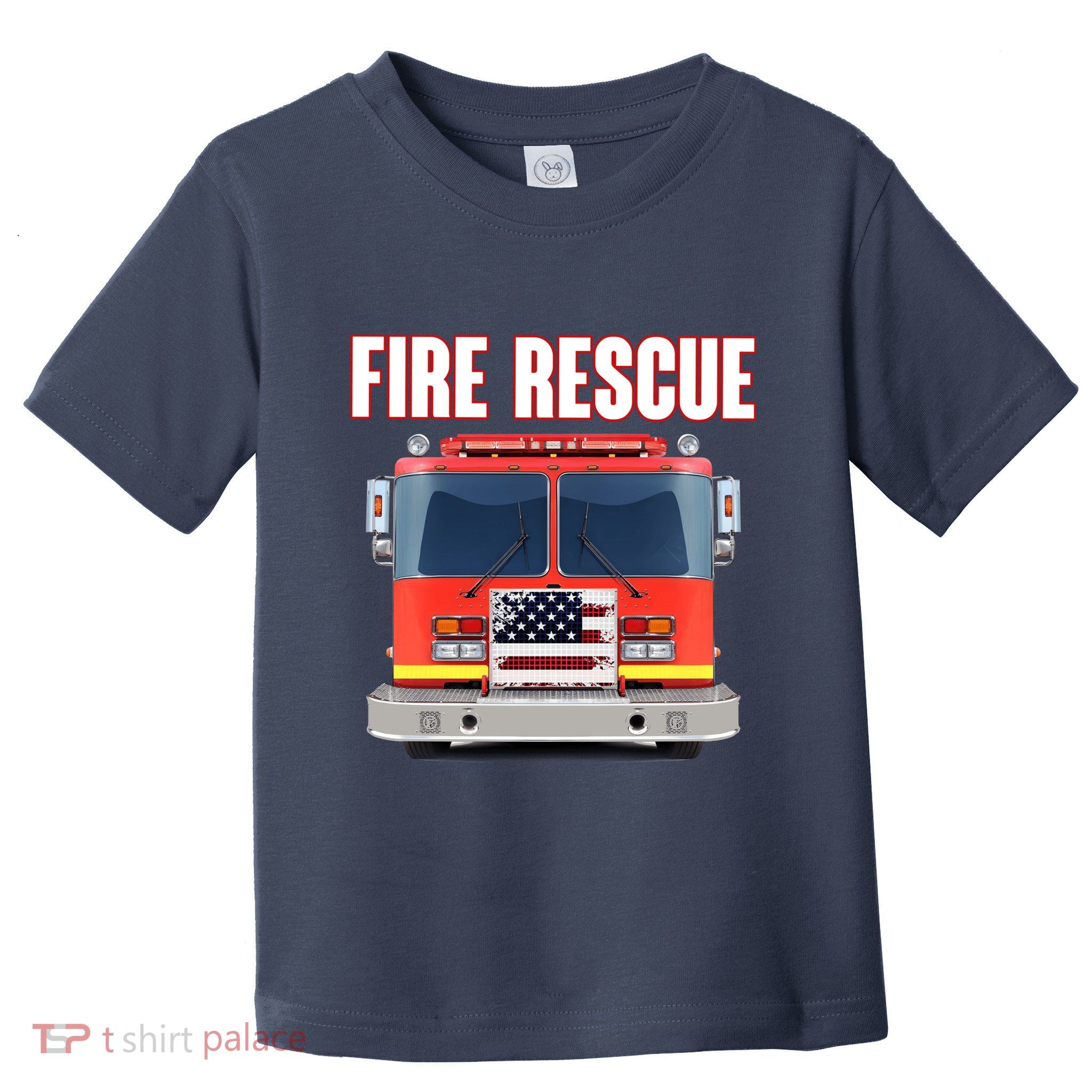 Firefighter Department Truck Fireman American Fire Rescue Toddler T-Shirt