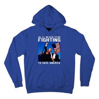 Funny Donald Trump HeLl Never Stop Fighting To Save America Hoodie