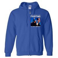 Funny Donald Trump HeLl Never Stop Fighting To Save America Full Zip Hoodie