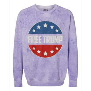 Free Donald Trump Republican Support Pro Trump American Flag Colorblast Crewneck Sweatshirt