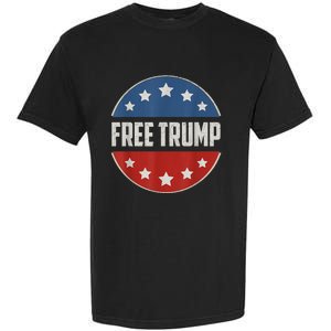 Free Donald Trump Republican Support Pro Trump American Flag Garment-Dyed Heavyweight T-Shirt