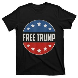 Free Donald Trump Republican Support Pro Trump American Flag T-Shirt