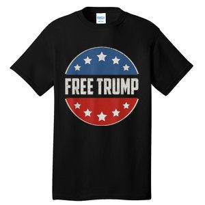 Free Donald Trump Republican Support Pro Trump American Flag Tall T-Shirt