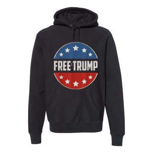 Free Donald Trump Republican Support Pro Trump American Flag Premium Hoodie