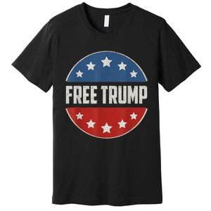 Free Donald Trump Republican Support Pro Trump American Flag Premium T-Shirt