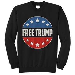 Free Donald Trump Republican Support Pro Trump American Flag Tall Sweatshirt