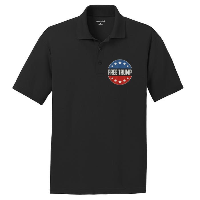 Free Donald Trump Republican Support Pro Trump American Flag PosiCharge RacerMesh Polo