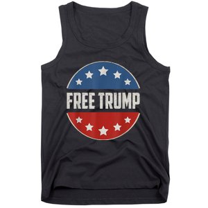 Free Donald Trump Republican Support Pro Trump American Flag Tank Top