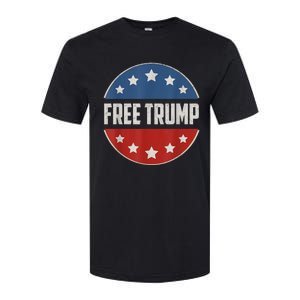 Free Donald Trump Republican Support Pro Trump American Flag Softstyle CVC T-Shirt