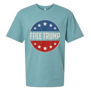 Free Donald Trump Republican Support Pro Trump American Flag Sueded Cloud Jersey T-Shirt