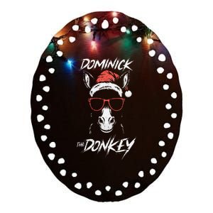 Funny Dominick The Donkey Ceramic Oval Ornament