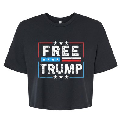 Free Donald Trump Republican Support Bella+Canvas Jersey Crop Tee