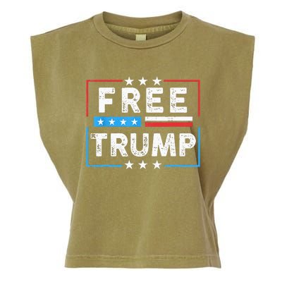 Free Donald Trump Republican Support Garment-Dyed Women's Muscle Tee