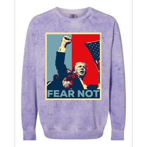 Fist Dumped Trump Fight Poster Trump 2024 Fear Not Colorblast Crewneck Sweatshirt