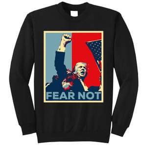 Fist Dumped Trump Fight Poster Trump 2024 Fear Not Sweatshirt