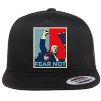 Fist Dumped Trump Fight Poster Trump 2024 Fear Not Flat Bill Trucker Hat