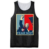 Fist Dumped Trump Fight Poster Trump 2024 Fear Not Mesh Reversible Basketball Jersey Tank