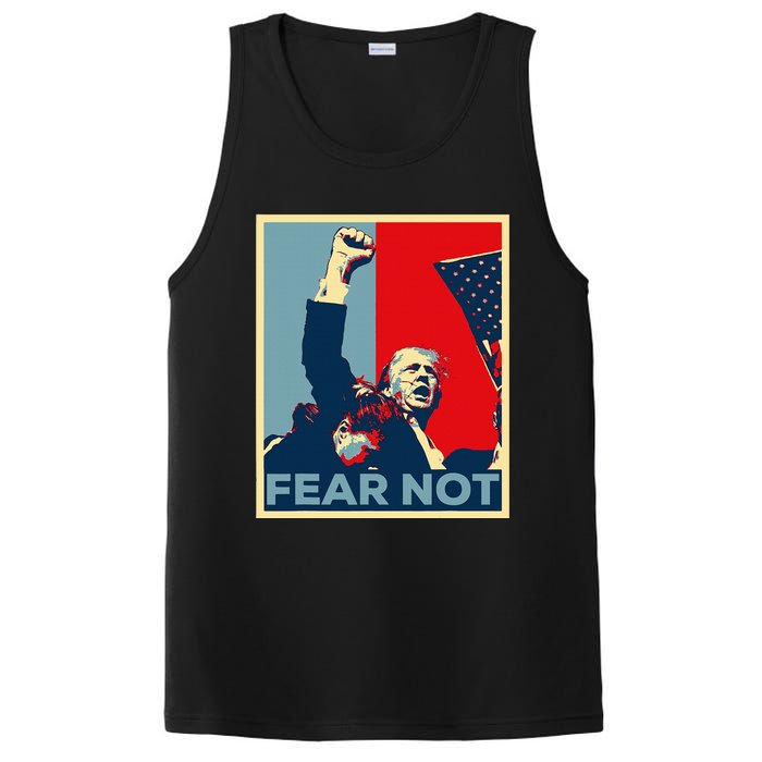 Fist Dumped Trump Fight Poster Trump 2024 Fear Not PosiCharge Competitor Tank