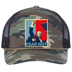 Fist Dumped Trump Fight Poster Trump 2024 Fear Not Retro Rope Trucker Hat Cap