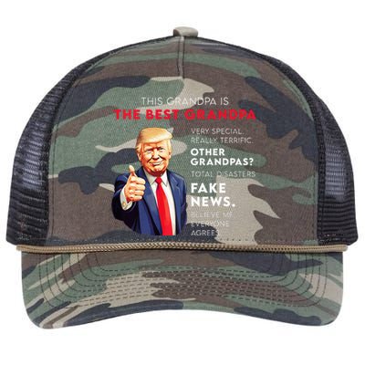 Funny Donald Trump Quote For Conservative Grandpa Retro Rope Trucker Hat Cap