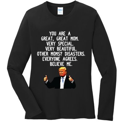 Funny Donald Trump Mothers Day Gag Gift Conservative Mom Ladies Long Sleeve Shirt