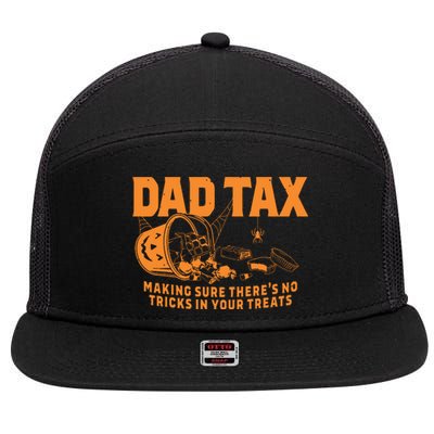 Funny Dad Tax Halloween 7 Panel Mesh Trucker Snapback Hat