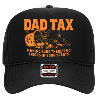 Funny Dad Tax Halloween High Crown Mesh Back Trucker Hat