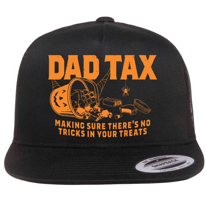 Funny Dad Tax Halloween Flat Bill Trucker Hat