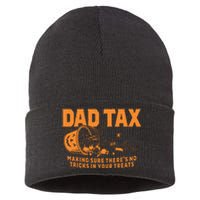 Funny Dad Tax Halloween Sustainable Knit Beanie