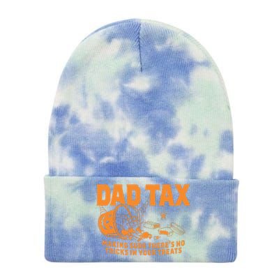 Funny Dad Tax Halloween Tie Dye 12in Knit Beanie