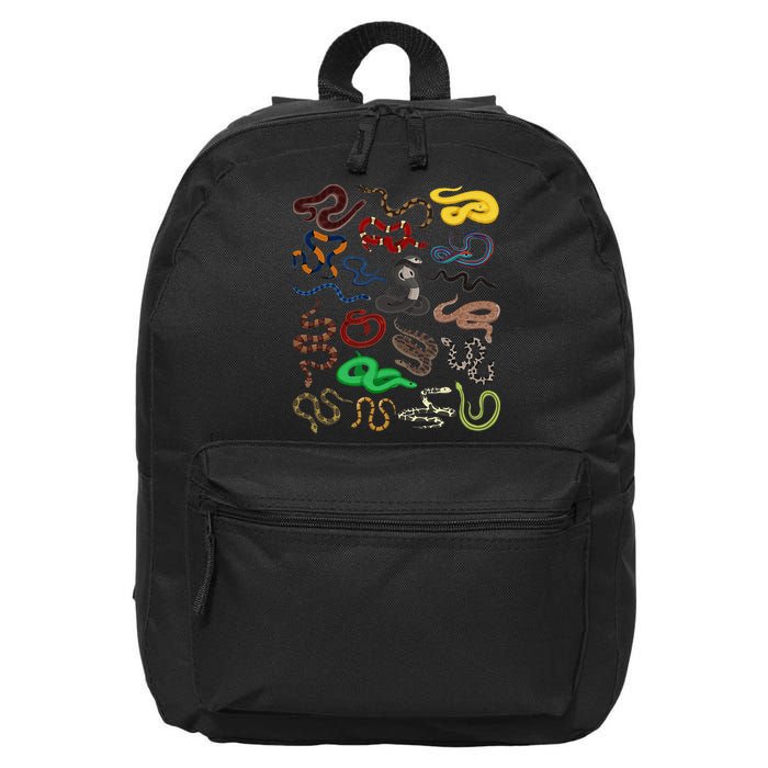 funny Different Types of Snakes Snake 16 in Basic Backpack