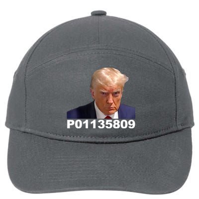 Funny Donald Trump Prison Mugshot Fulton County GA Gift 7-Panel Snapback Hat