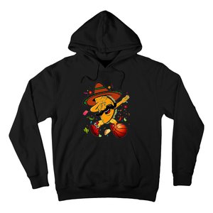 Funny Dabbing Taco Basketball Ball Sport Lover Cinco De Mayo Hoodie