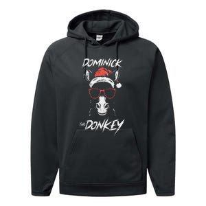 Funny Dominick The Donkey Gift Performance Fleece Hoodie