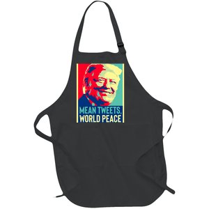 Funny Donald Trump World Peace And Mean Tweets 2024 Election Full-Length Apron With Pockets