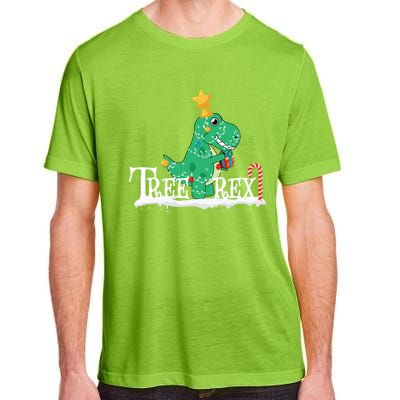 Funny Dinosaur Trex Christmas Tree Rex Meaningful Gift Adult ChromaSoft Performance T-Shirt