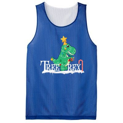 Funny Dinosaur Trex Christmas Tree Rex Meaningful Gift Mesh Reversible Basketball Jersey Tank