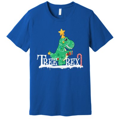 Funny Dinosaur Trex Christmas Tree Rex Meaningful Gift Premium T-Shirt